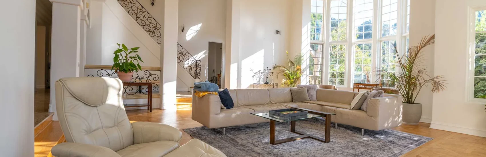 Living room of the Astral Villa at Peak Path Health in Los Angeles, California