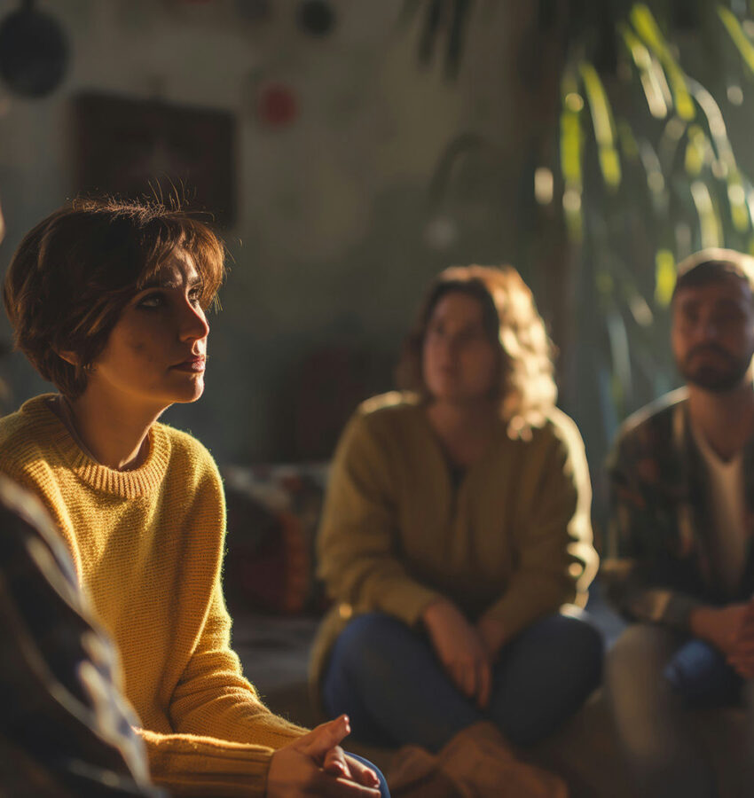 A group participating in mental health and addiction counseling in Los Angeles, CA A group participating in mental health and addiction counseling in Los Angeles, CA