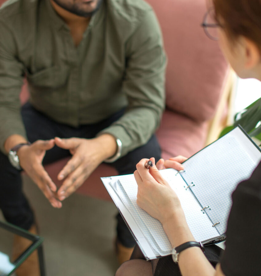 Man asking about the benefits of opioid addiction treatment in Los Angeles, CA