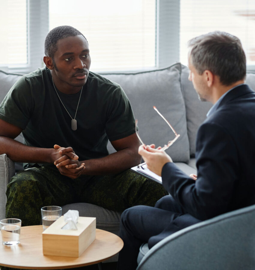 man receiving trauma and addiction treatment in Los Angeles, CA