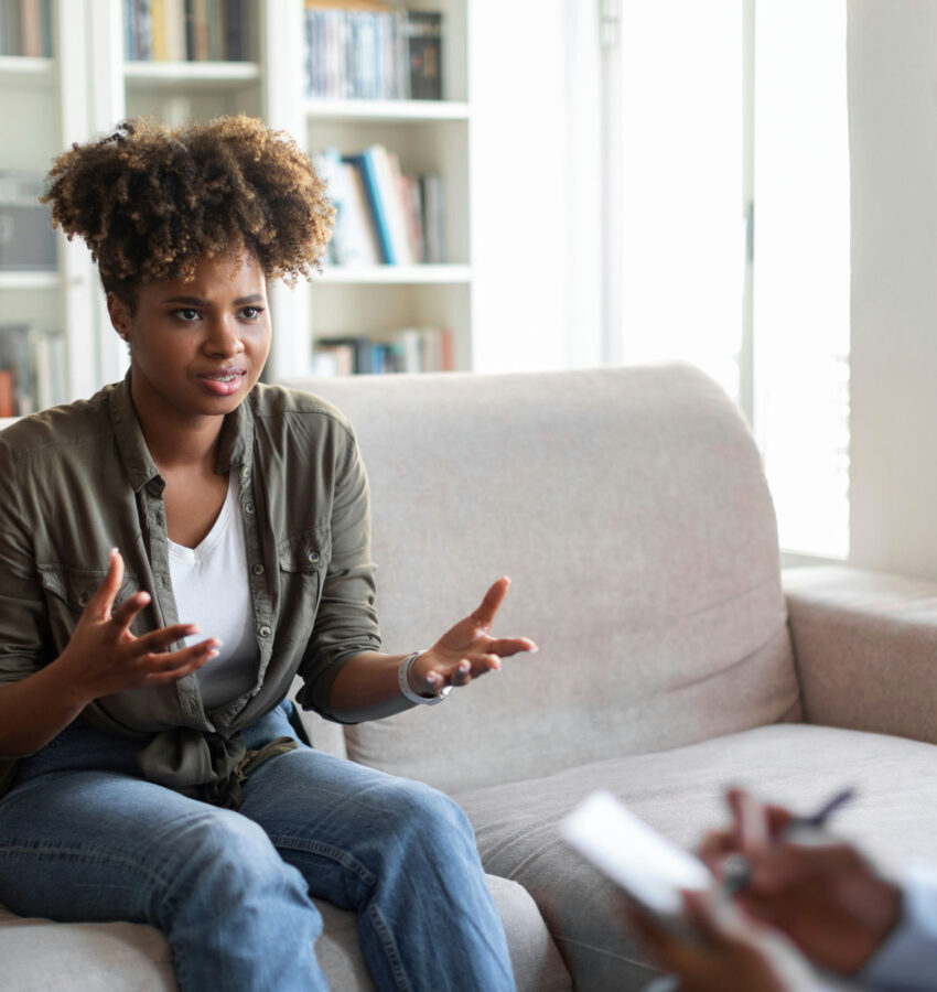 woman in individual therapy for personality disorders